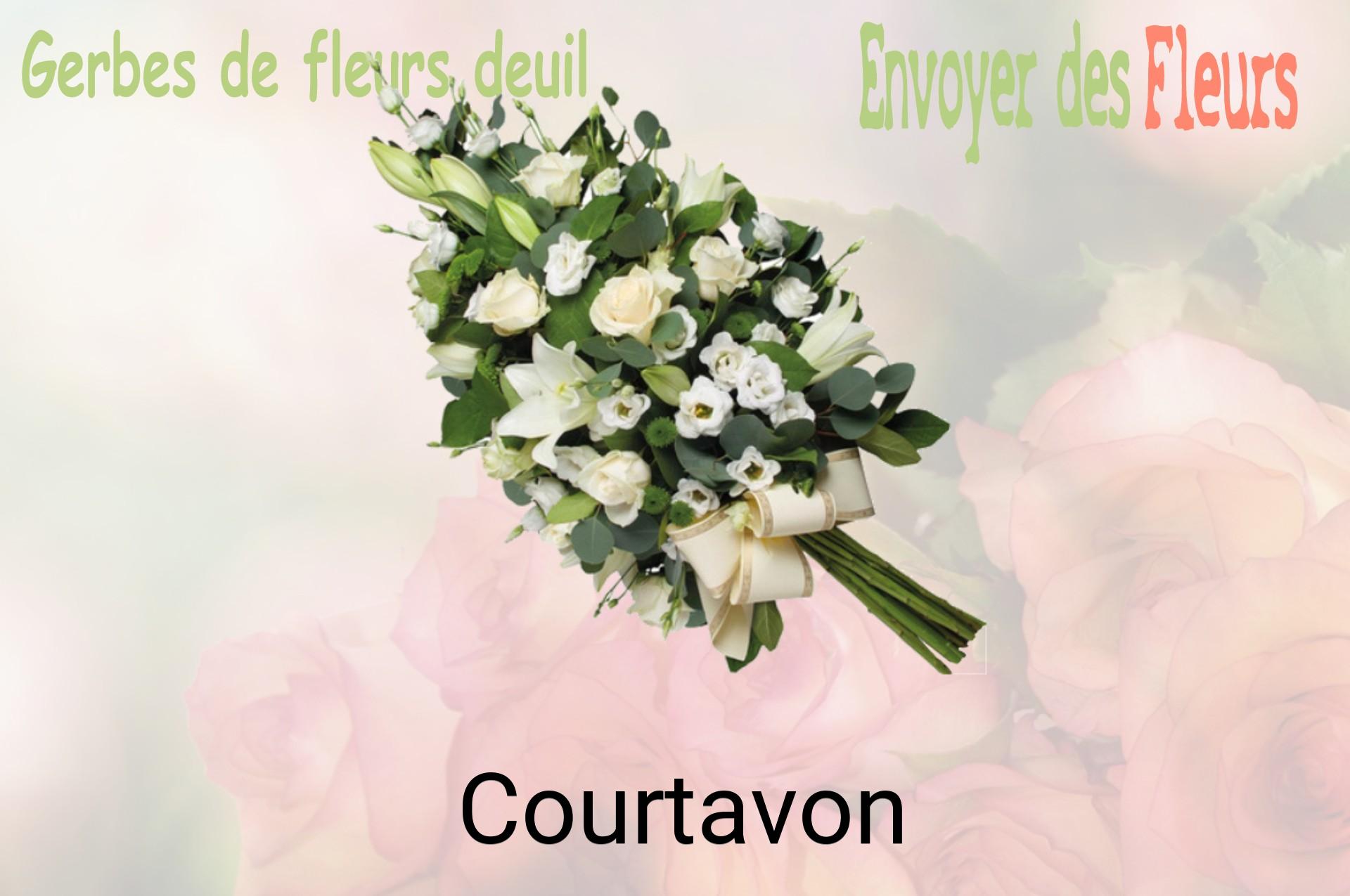 Gerbe de fleurs de deuil livrée à Courtavon